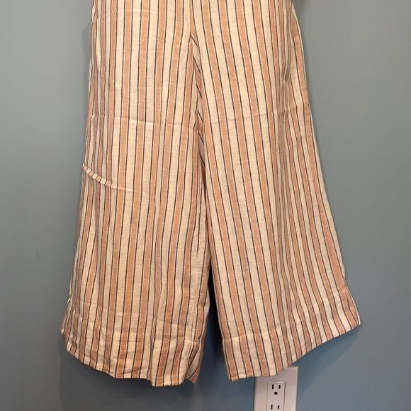 American Eagle Pants Striped Cotton Linen Wide Leg Pants - Picture 6 of 11